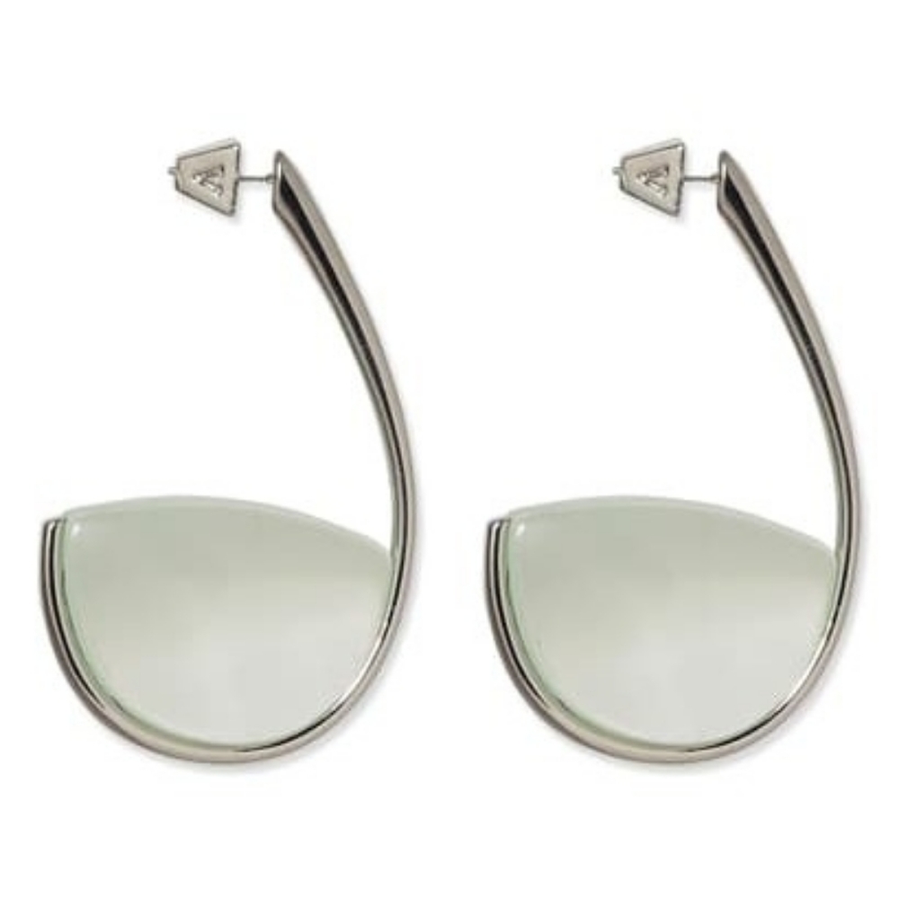 Vince Camuto Sea green J Hoop Earrings